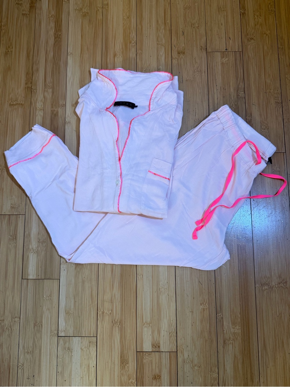 Hatch Pajama Set Pink Two Piece Top & Bottom Hatch Size 1 / 4-6 / S - Picture 2 of 12
